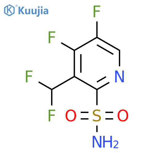 4,5-Difluoro-3-(difluoromethyl)pyridine-2-sulfonamide structure