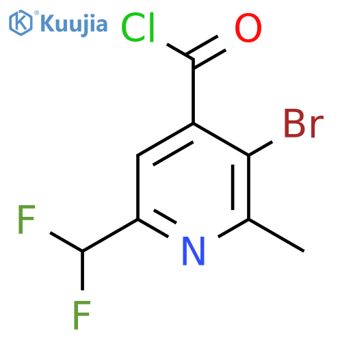 3-Bromo-6-(difluoromethyl)-2-methylpyridine-4-carbonyl chloride structure