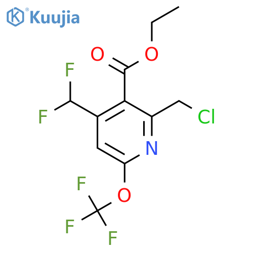 Ethyl 2-(chloromethyl)-4-(difluoromethyl)-6-(trifluoromethoxy)pyridine-3-carboxylate structure