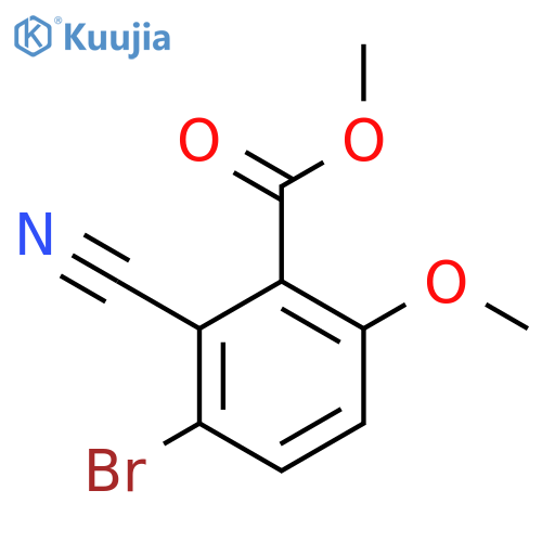 Methyl 3-bromo-2-cyano-6-methoxybenzoate structure