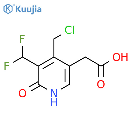 4-(Chloromethyl)-3-(difluoromethyl)-2-hydroxypyridine-5-acetic acid structure