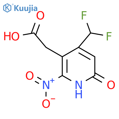 4-(Difluoromethyl)-6-hydroxy-2-nitropyridine-3-acetic acid structure