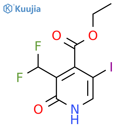 Ethyl 3-(difluoromethyl)-2-hydroxy-5-iodopyridine-4-carboxylate structure