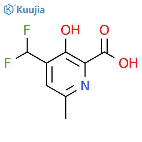 4-(Difluoromethyl)-3-hydroxy-6-methylpyridine-2-carboxylic acid structure
