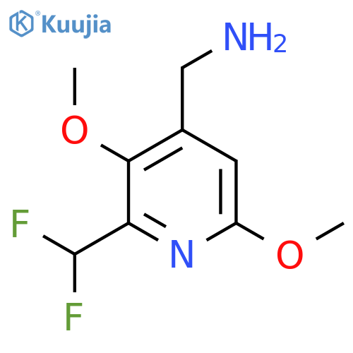 4-(Aminomethyl)-2-(difluoromethyl)-3,6-dimethoxypyridine structure