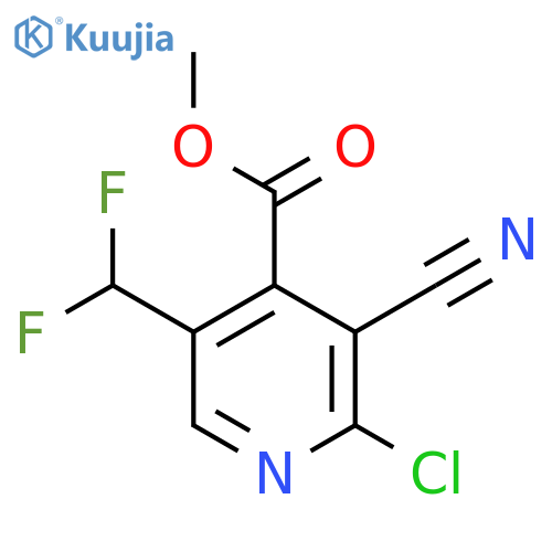 Methyl 2-chloro-3-cyano-5-(difluoromethyl)pyridine-4-carboxylate structure