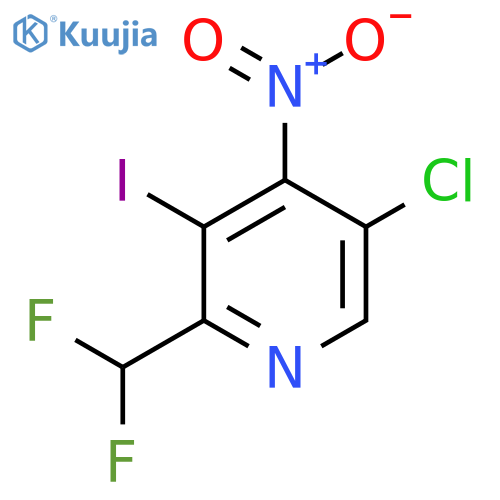 5-Chloro-2-(difluoromethyl)-3-iodo-4-nitropyridine structure
