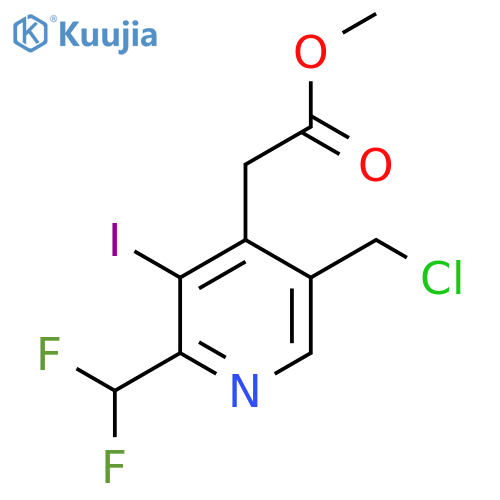 Methyl 5-(chloromethyl)-2-(difluoromethyl)-3-iodopyridine-4-acetate structure
