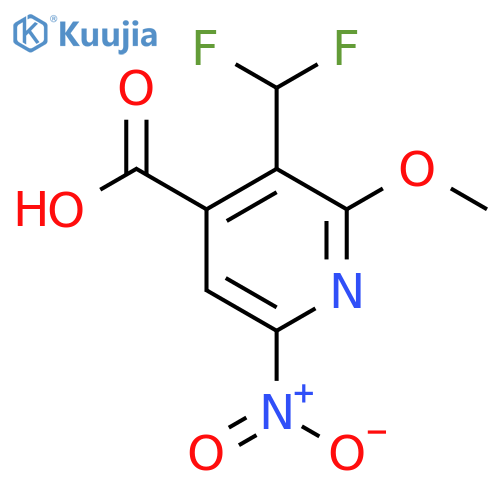 3-(Difluoromethyl)-2-methoxy-6-nitropyridine-4-carboxylic acid structure