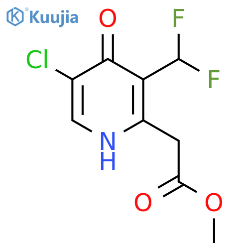 Methyl 5-chloro-3-(difluoromethyl)-4-hydroxypyridine-2-acetate structure