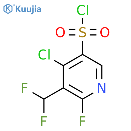 4-Chloro-3-(difluoromethyl)-2-fluoropyridine-5-sulfonyl chloride structure