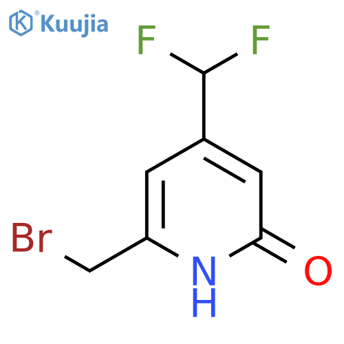2-(Bromomethyl)-4-(difluoromethyl)-6-hydroxypyridine structure