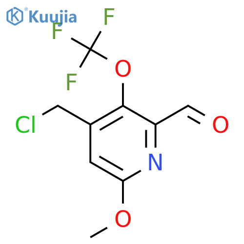 4-(Chloromethyl)-6-methoxy-3-(trifluoromethoxy)pyridine-2-carboxaldehyde structure