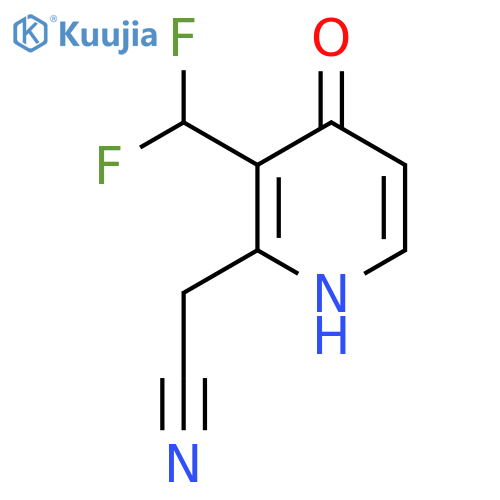 3-(Difluoromethyl)-4-hydroxypyridine-2-acetonitrile structure