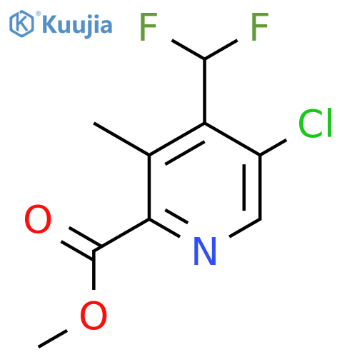 Methyl 5-chloro-4-(difluoromethyl)-3-methylpyridine-2-carboxylate structure