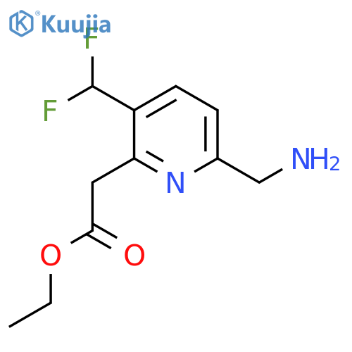 Ethyl 6-(aminomethyl)-3-(difluoromethyl)pyridine-2-acetate structure