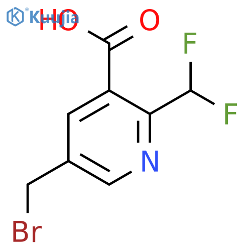5-(Bromomethyl)-2-(difluoromethyl)pyridine-3-carboxylic acid structure