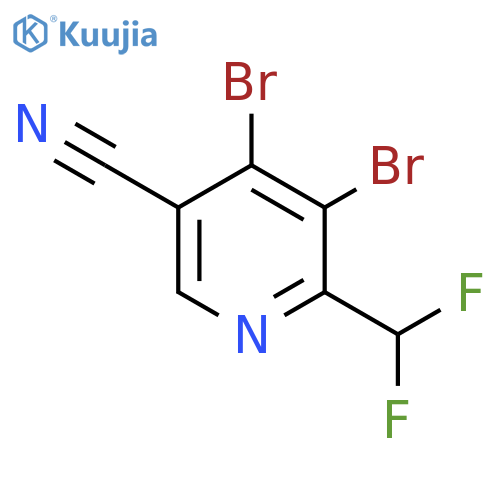 5-Cyano-3,4-dibromo-2-(difluoromethyl)pyridine structure