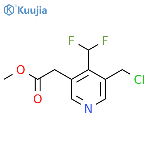 Methyl 3-(chloromethyl)-4-(difluoromethyl)pyridine-5-acetate structure