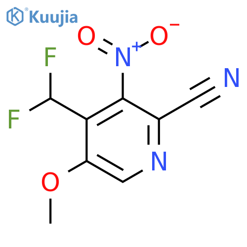 2-Cyano-4-(difluoromethyl)-5-methoxy-3-nitropyridine structure