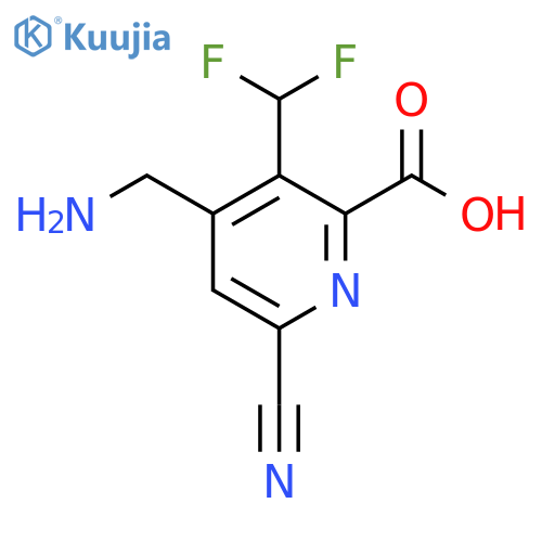 4-(Aminomethyl)-6-cyano-3-(difluoromethyl)pyridine-2-carboxylic acid structure
