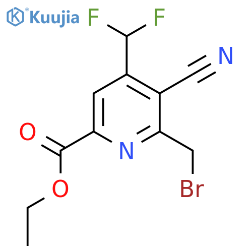 Ethyl 2-(bromomethyl)-3-cyano-4-(difluoromethyl)pyridine-6-carboxylate structure