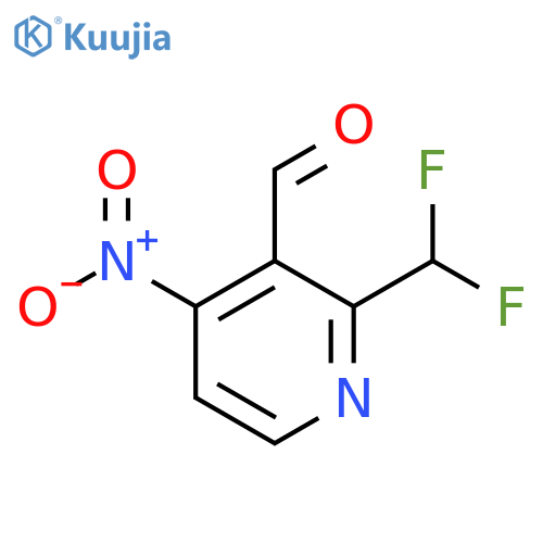 2-(Difluoromethyl)-4-nitropyridine-3-carboxaldehyde structure