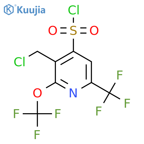 3-(Chloromethyl)-2-(trifluoromethoxy)-6-(trifluoromethyl)pyridine-4-sulfonyl chloride structure