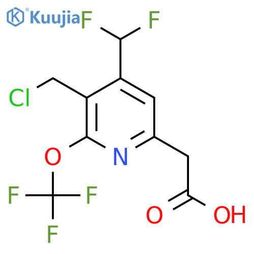 3-(Chloromethyl)-4-(difluoromethyl)-2-(trifluoromethoxy)pyridine-6-acetic acid structure