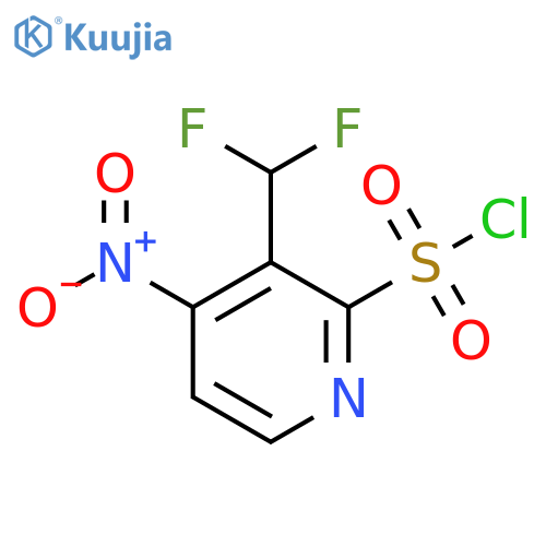 3-(Difluoromethyl)-4-nitropyridine-2-sulfonyl chloride structure