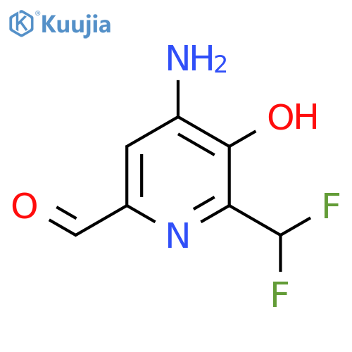 4-Amino-2-(difluoromethyl)-3-hydroxypyridine-6-carboxaldehyde structure