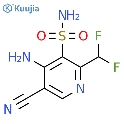 4-Amino-5-cyano-2-(difluoromethyl)pyridine-3-sulfonamide structure