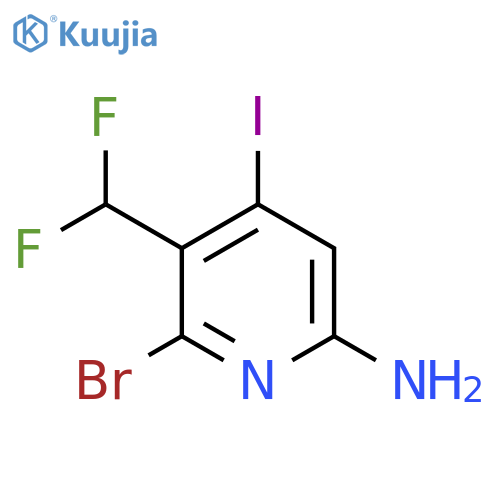 6-Amino-2-bromo-3-(difluoromethyl)-4-iodopyridine structure