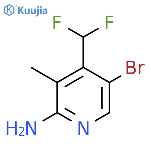 2-Amino-5-bromo-4-(difluoromethyl)-3-methylpyridine structure