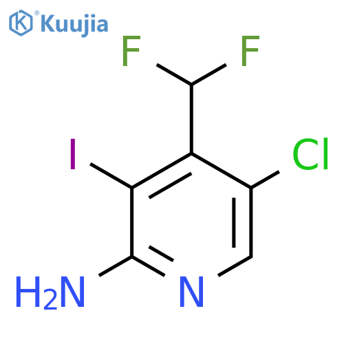 2-Amino-5-chloro-4-(difluoromethyl)-3-iodopyridine structure