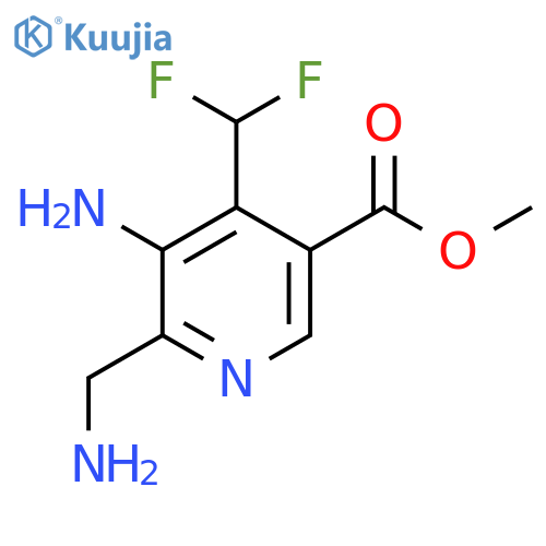 Methyl 3-amino-2-(aminomethyl)-4-(difluoromethyl)pyridine-5-carboxylate structure