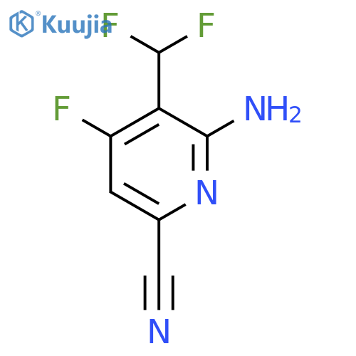 2-Amino-6-cyano-3-(difluoromethyl)-4-fluoropyridine structure