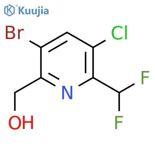 3-Bromo-5-chloro-6-(difluoromethyl)pyridine-2-methanol structure