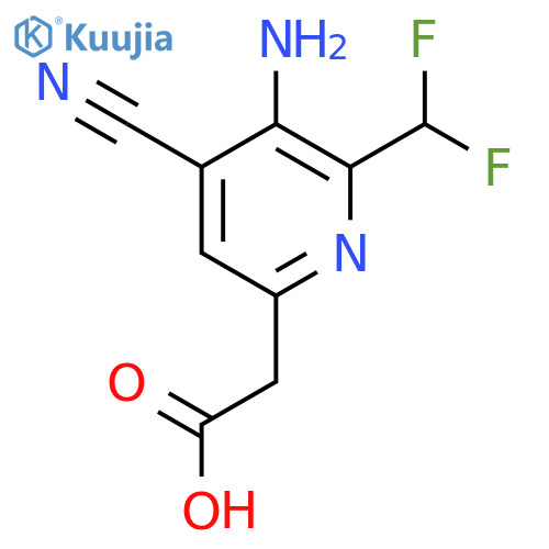 3-Amino-4-cyano-2-(difluoromethyl)pyridine-6-acetic acid structure