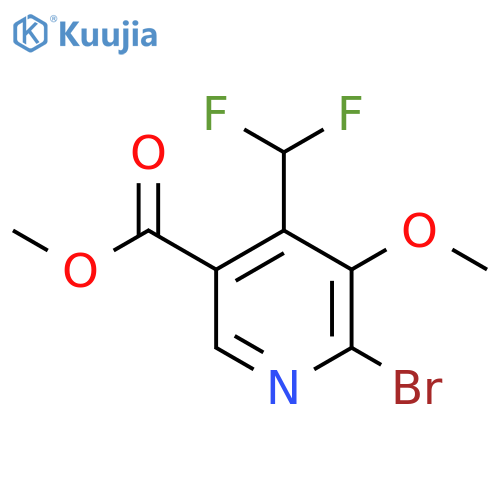 Methyl 2-bromo-4-(difluoromethyl)-3-methoxypyridine-5-carboxylate structure