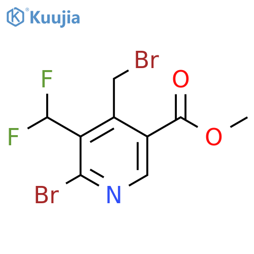 Methyl 2-bromo-4-(bromomethyl)-3-(difluoromethyl)pyridine-5-carboxylate structure