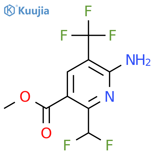 Methyl 2-amino-6-(difluoromethyl)-3-(trifluoromethyl)pyridine-5-carboxylate structure