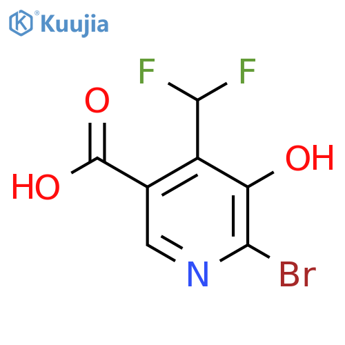 2-Bromo-4-(difluoromethyl)-3-hydroxypyridine-5-carboxylic acid structure