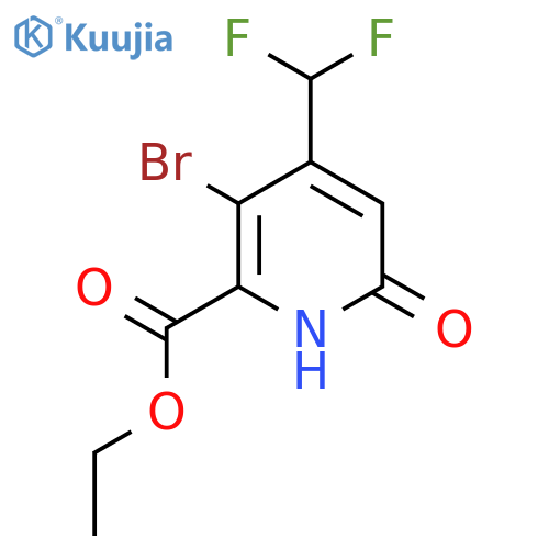 Ethyl 3-bromo-4-(difluoromethyl)-6-hydroxypyridine-2-carboxylate structure