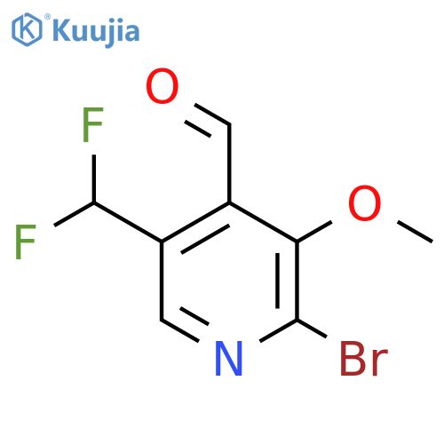 2-Bromo-5-(difluoromethyl)-3-methoxypyridine-4-carboxaldehyde structure