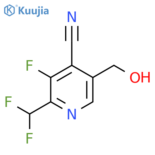4-Cyano-2-(difluoromethyl)-3-fluoropyridine-5-methanol structure