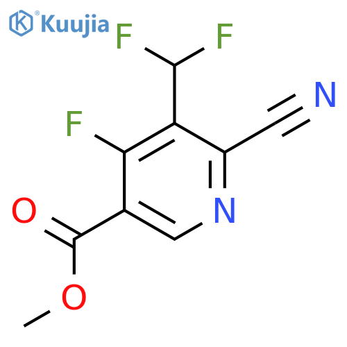 Methyl 2-cyano-3-(difluoromethyl)-4-fluoropyridine-5-carboxylate structure