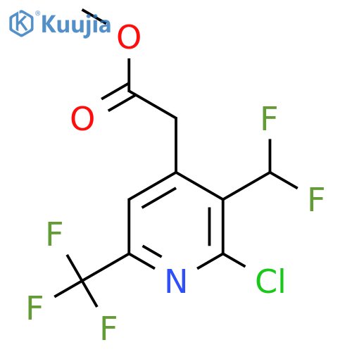 Methyl 2-chloro-3-(difluoromethyl)-6-(trifluoromethyl)pyridine-4-acetate structure