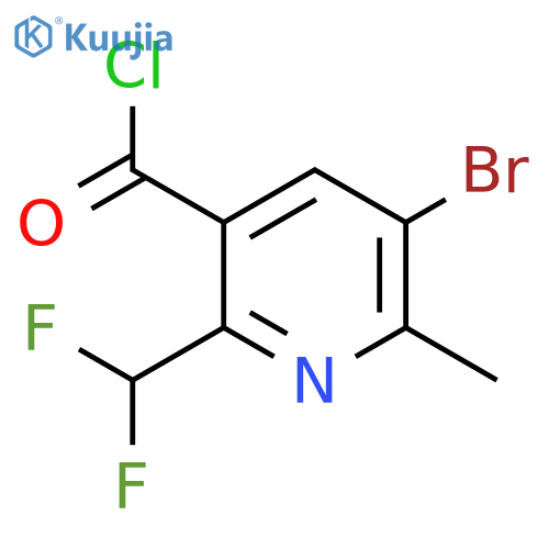 3-Bromo-6-(difluoromethyl)-2-methylpyridine-5-carbonyl chloride structure
