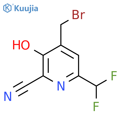 4-(Bromomethyl)-2-cyano-6-(difluoromethyl)-3-hydroxypyridine structure